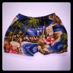 Niihau Boys Hawaiian Shorts, Size 24 Months